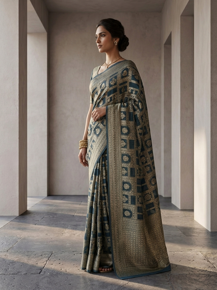Peacock Banaras Weaved Saree