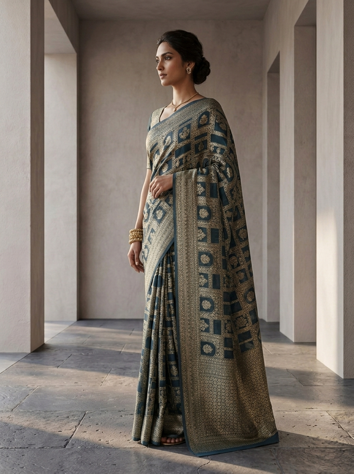 Peacock Banaras Weaved Saree