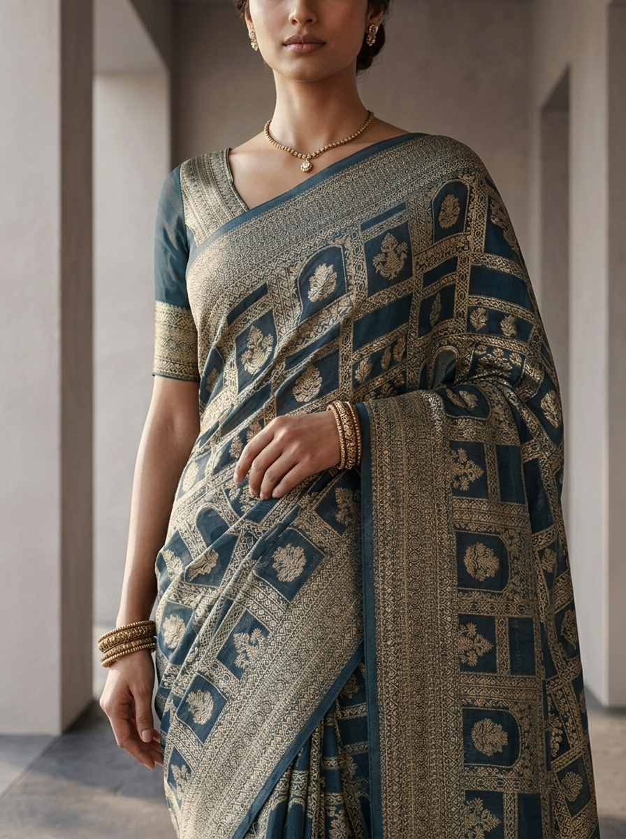 Peacock Banaras Weaved Saree