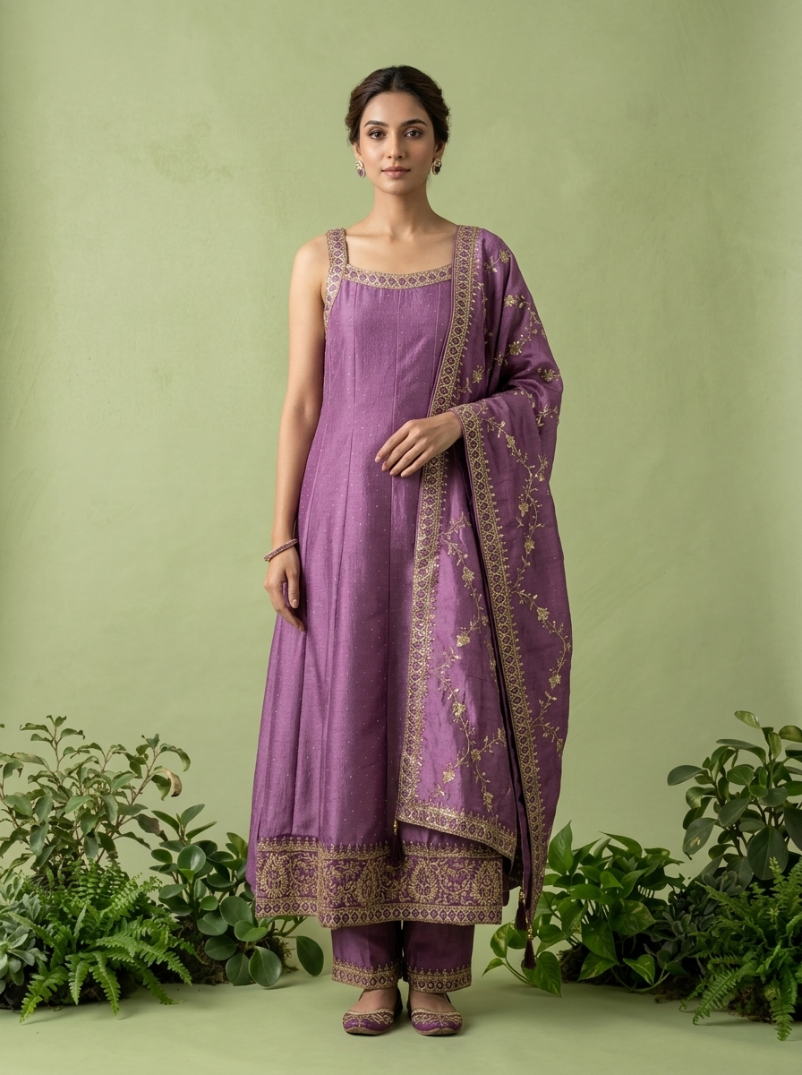 Lavender Silk Three Piece Set