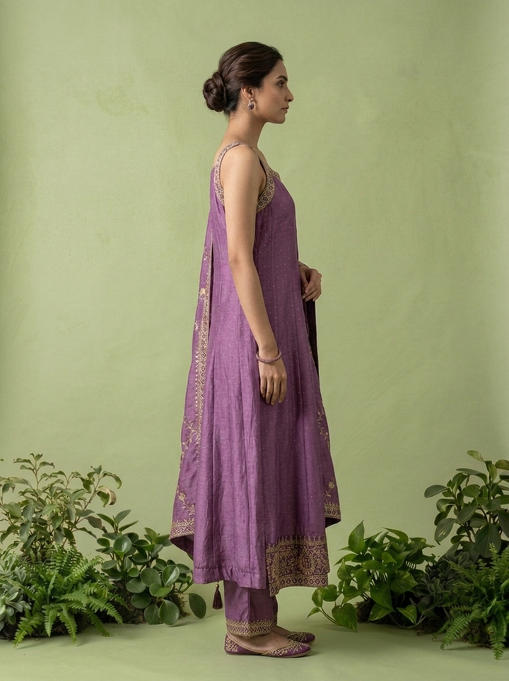 Lavender Silk Three Piece Set
