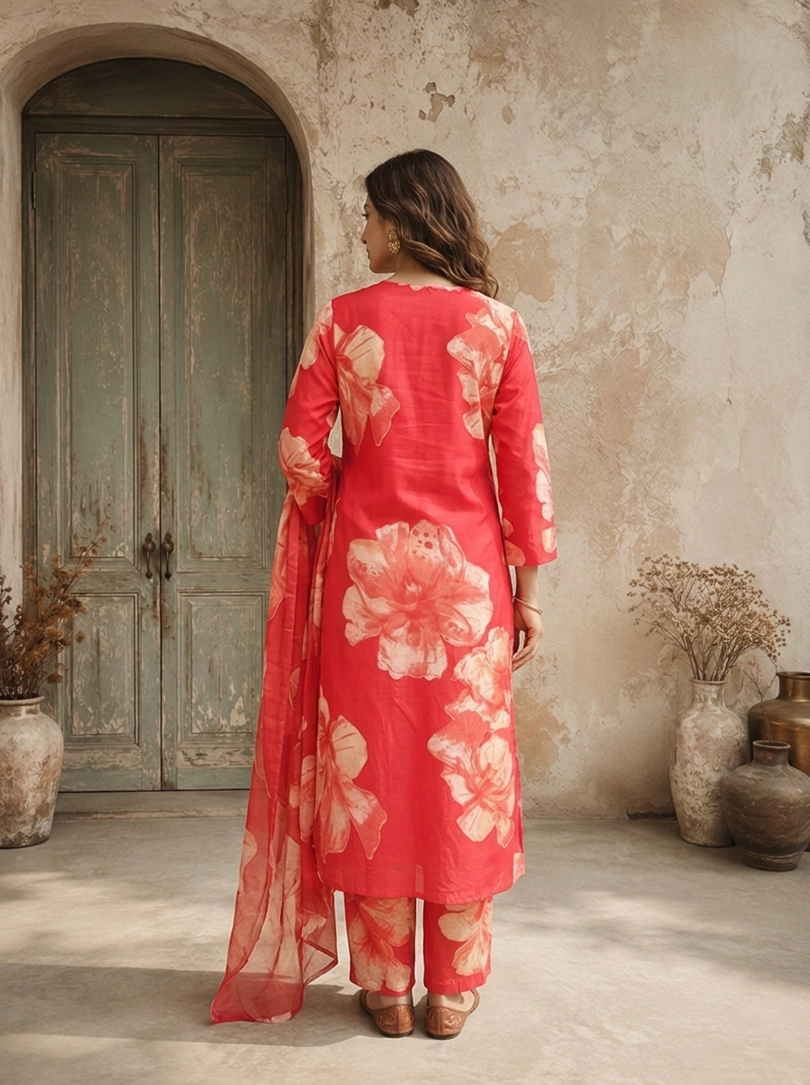 Rani Cotton Large Floral Printed Two Piece Set