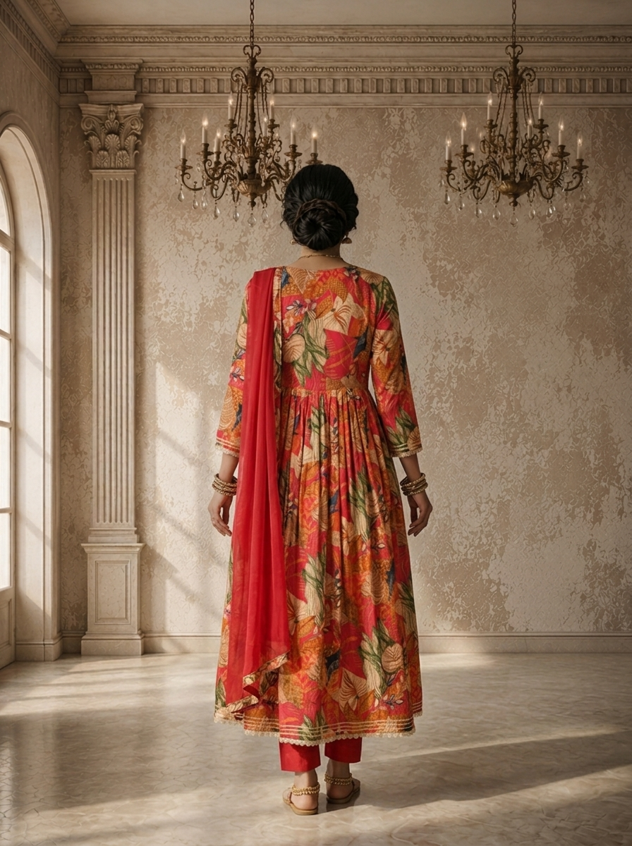Rani Rayon Tropical Monstera Leaf Printed Three Piece Set