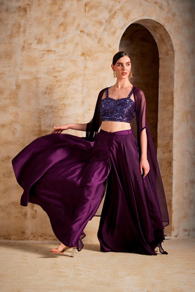 Neerus Purple suit set - back view