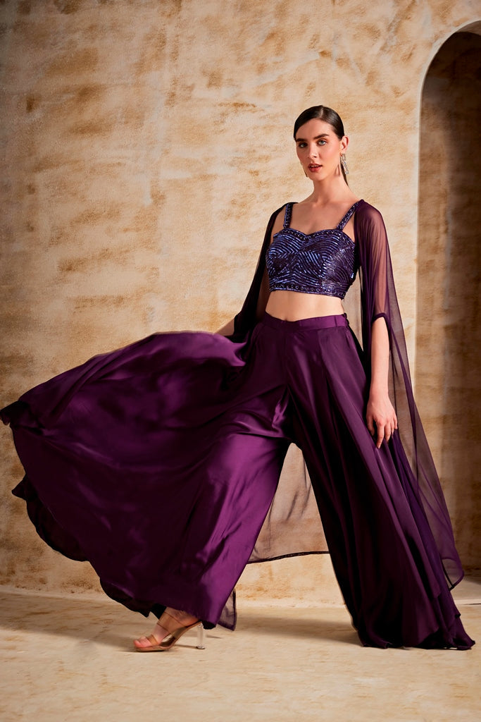 Neerus Purple suit set - side view