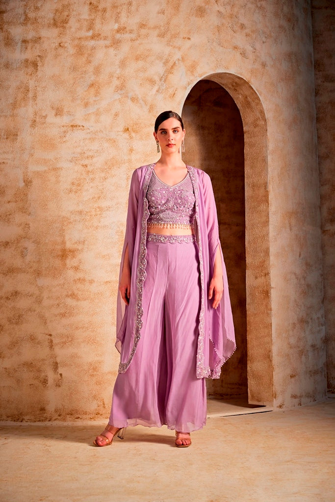 Neerus Purple suit set - back view