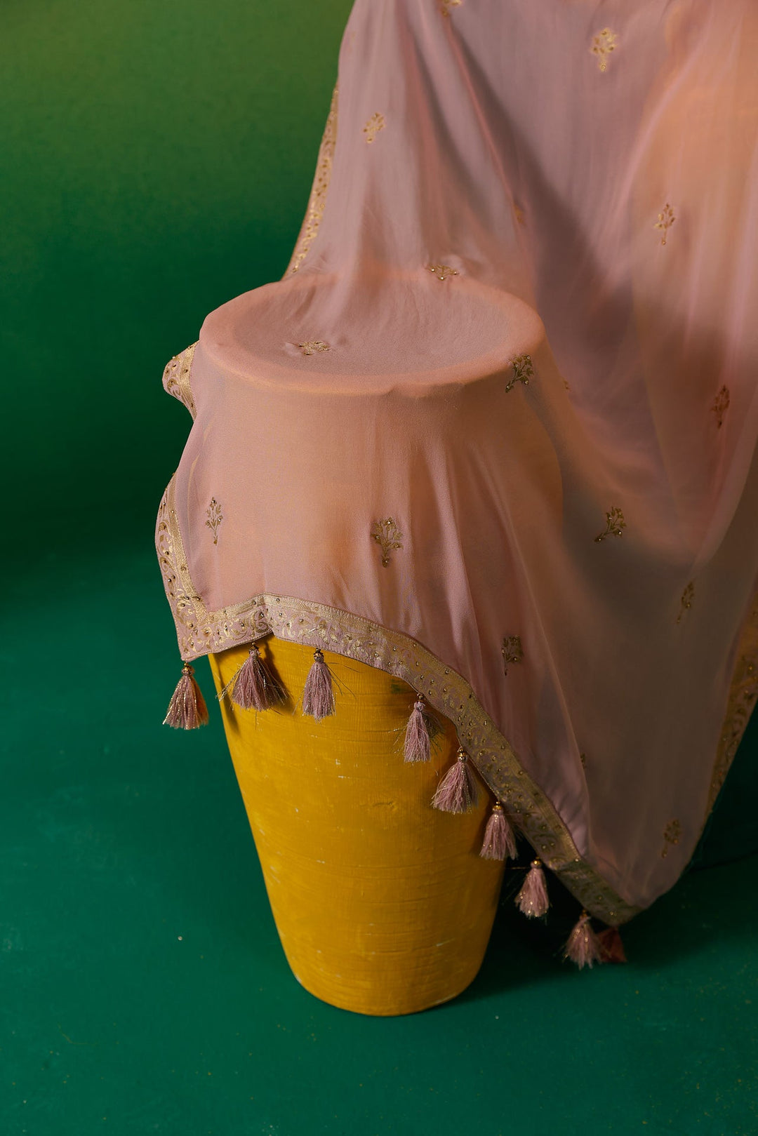 Neerus Purple organza embroidered anarkali suit set - detail view 9