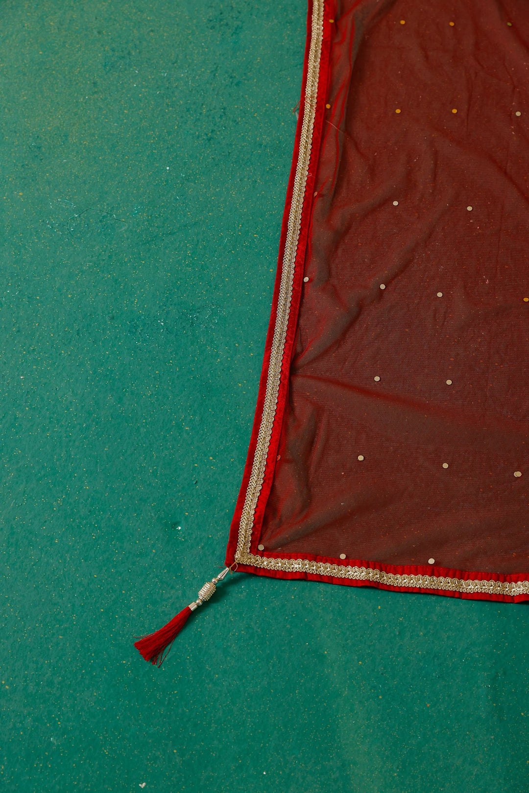 Neerus Red Georgette Embroidered Suit Set - detail view 15